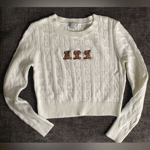 Orange Kiss teddy bear sweater